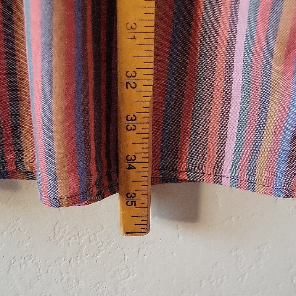 Madewell Striped Sleeveless Button-Down Sz L Dress - Picture 8 of 11